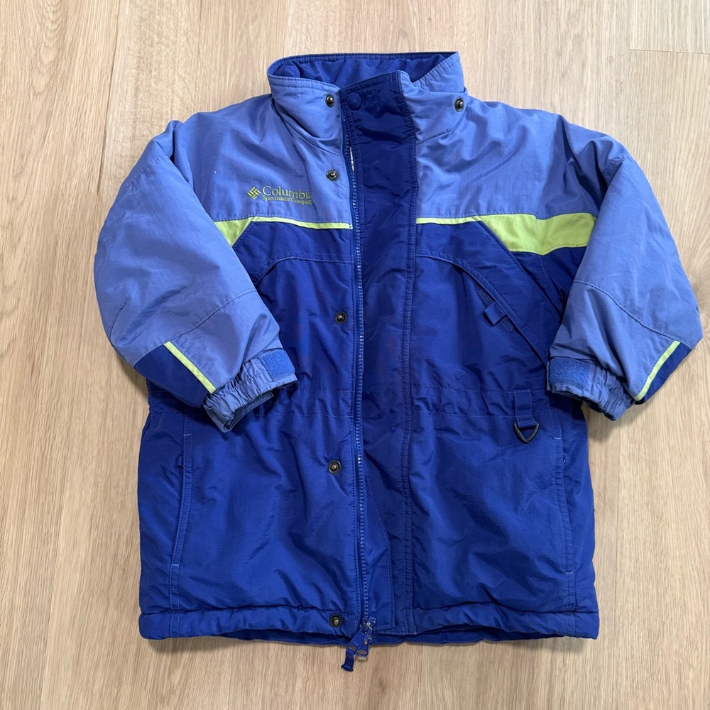 Columbia Kids Blue and Green Puffer Jacket